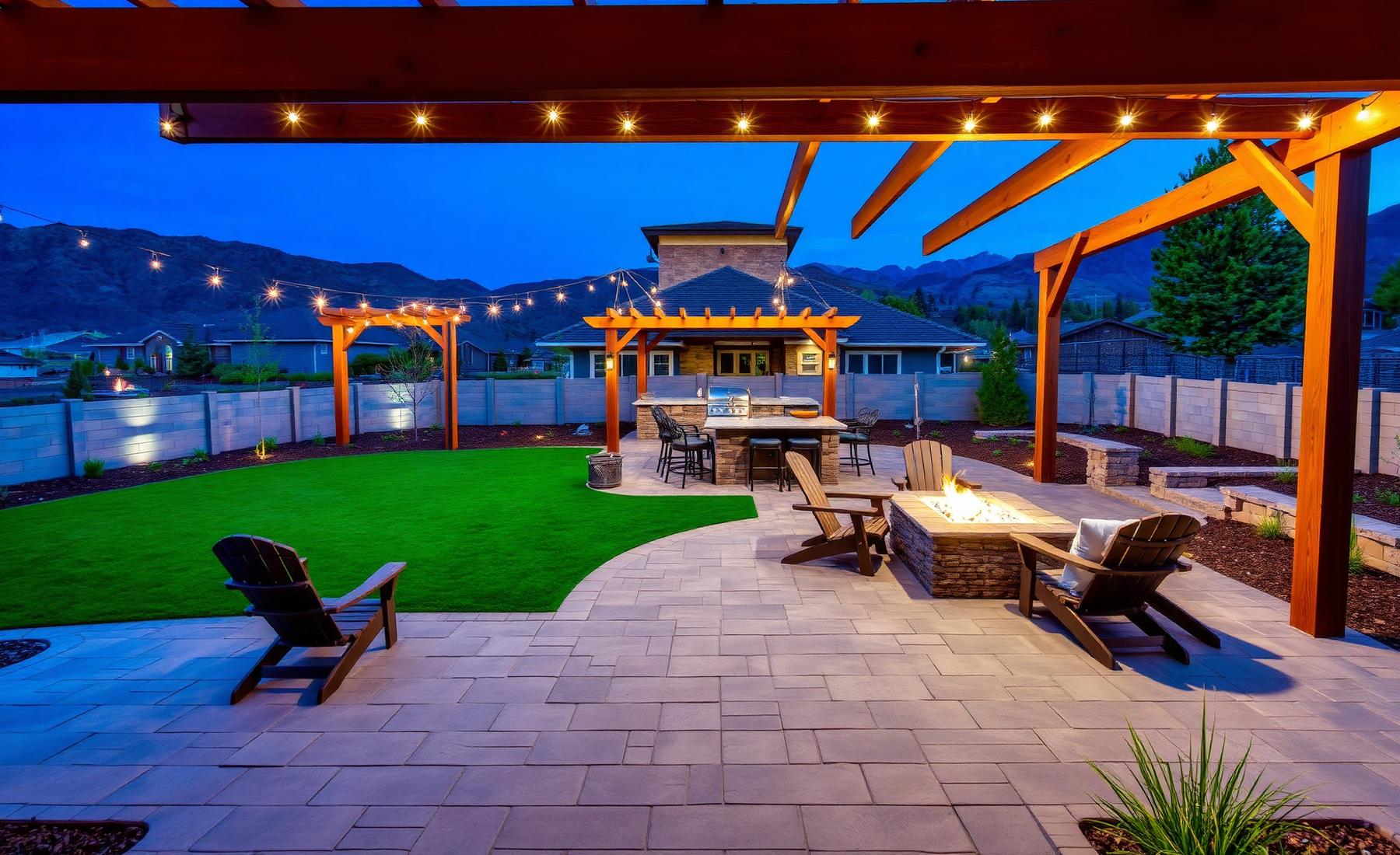 Complete Utah backyard by Espejos Landscaping